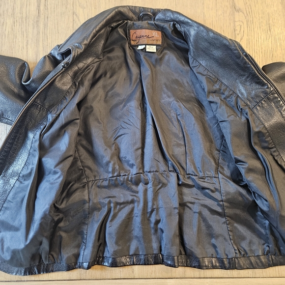 Vintage Cayenne Women's Classic Leather Jacket - Black Size S - Picture 15 of 15